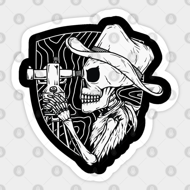 cowboy surveyor Sticker by AZMTH CLOTHING